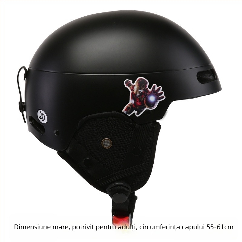  Cască de schi cu protecție integrată a capului, coajă ABS și căptușeală EPS, potrivită atât pentru copii, cât și pentru adulți
