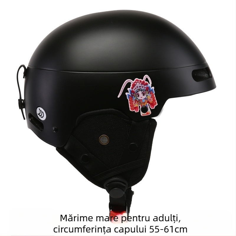  Cască de schi cu protecție integrată a capului, coajă ABS și căptușeală EPS, potrivită atât pentru copii, cât și pentru adulți
