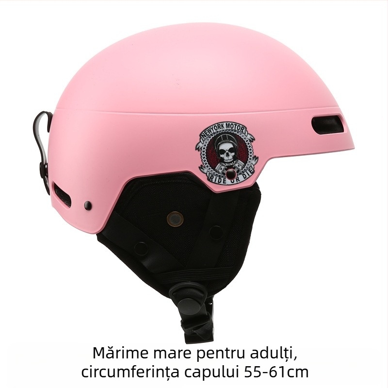  Cască de schi cu protecție integrată a capului, coajă ABS și căptușeală EPS, potrivită atât pentru copii, cât și pentru adulți