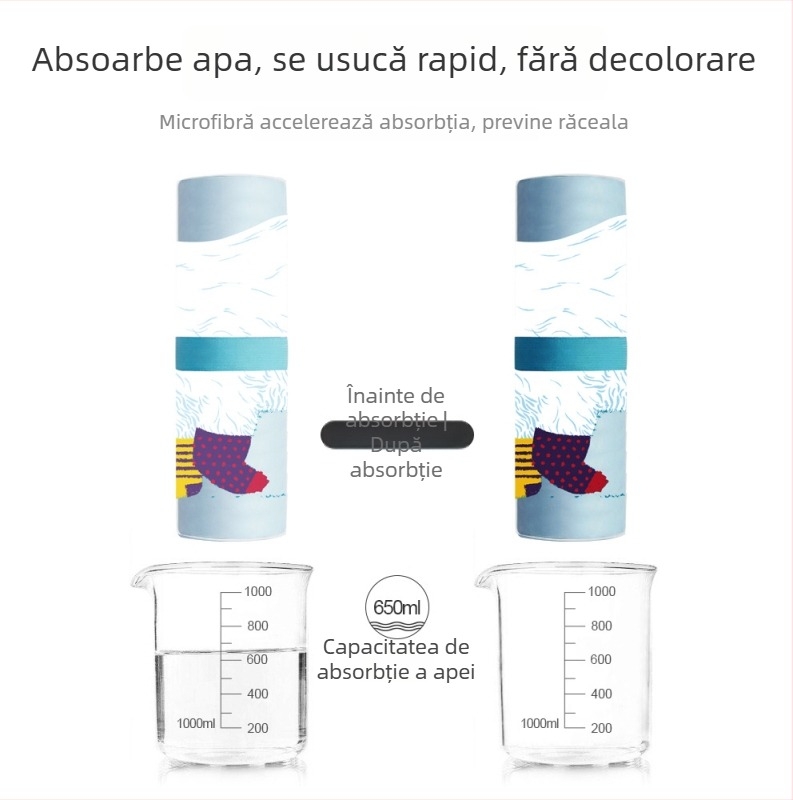 Prosop cu glugă pentru copii - Microfibră, 200–300 g, 16 fibre, imprimat