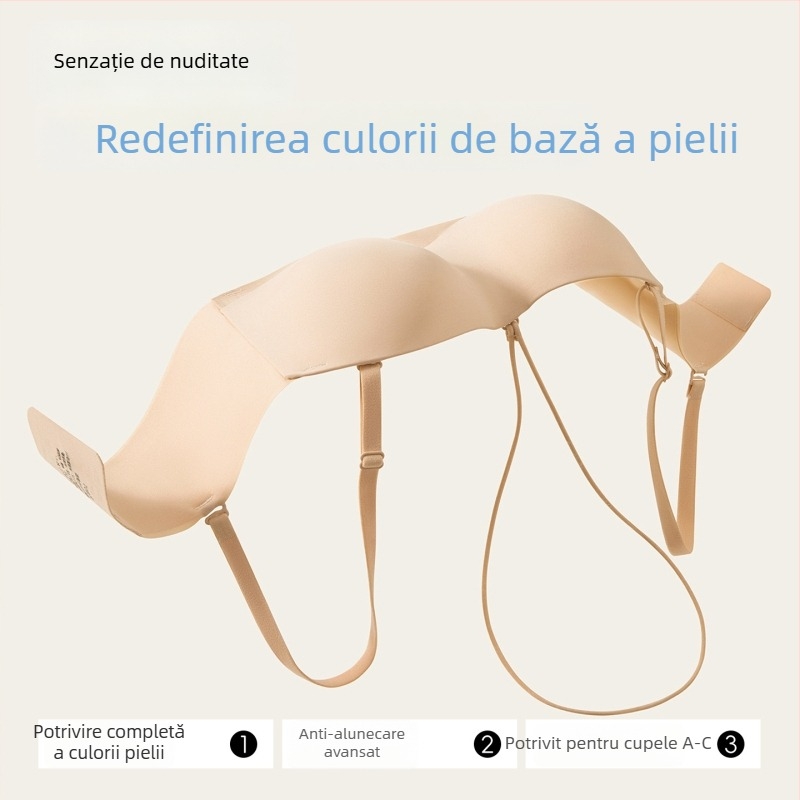 Sutien bandeau fără bretele, invizibil pentru femei cu sâni mici, push-up, anti-alunecare, gât halter