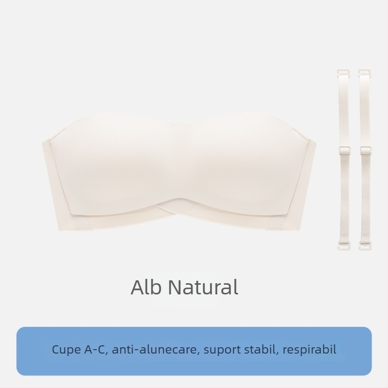 Sutien bandeau fără bretele, invizibil pentru femei cu sâni mici, push-up, anti-alunecare, gât halter