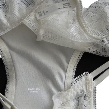 Set de sutiene cu dantelă franțuzească, cupe triunghiulare, 3/4, din nailon, cupe turnate subțiri, efect de strângere