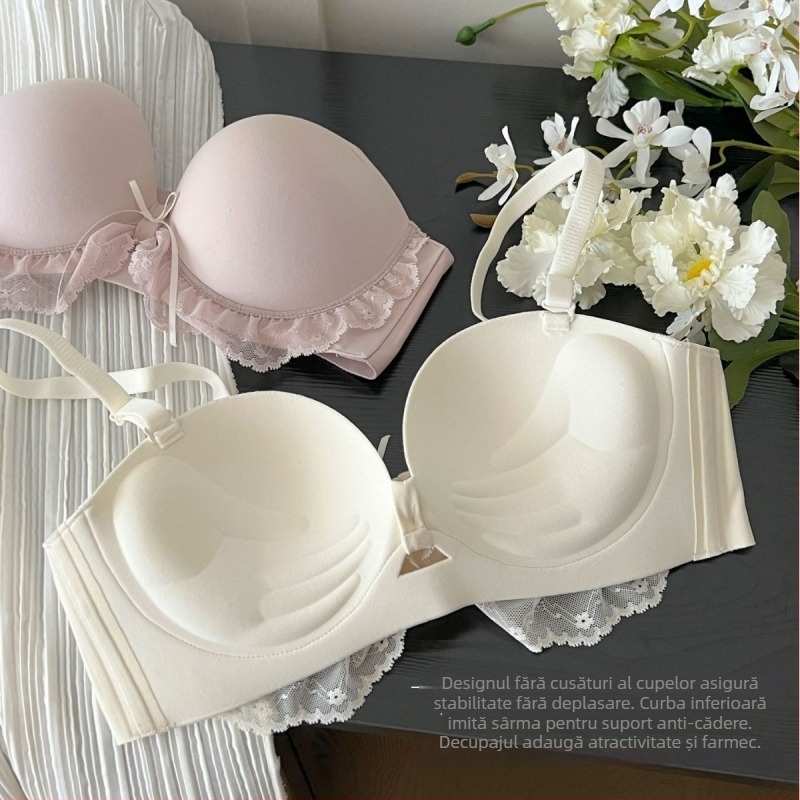 Set de sutiene fără cusături, cu cupă semi, pentru sâni mici, fără sârmă, modelare a siluetei