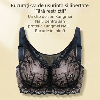 Sutien postoperator pentru proteza mamară, cupă completă, fără fir, cupă ușor modelată, reglabil