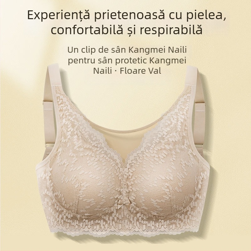 Sutien postoperator pentru proteza mamară, cupă completă, fără fir, cupă ușor modelată, reglabil