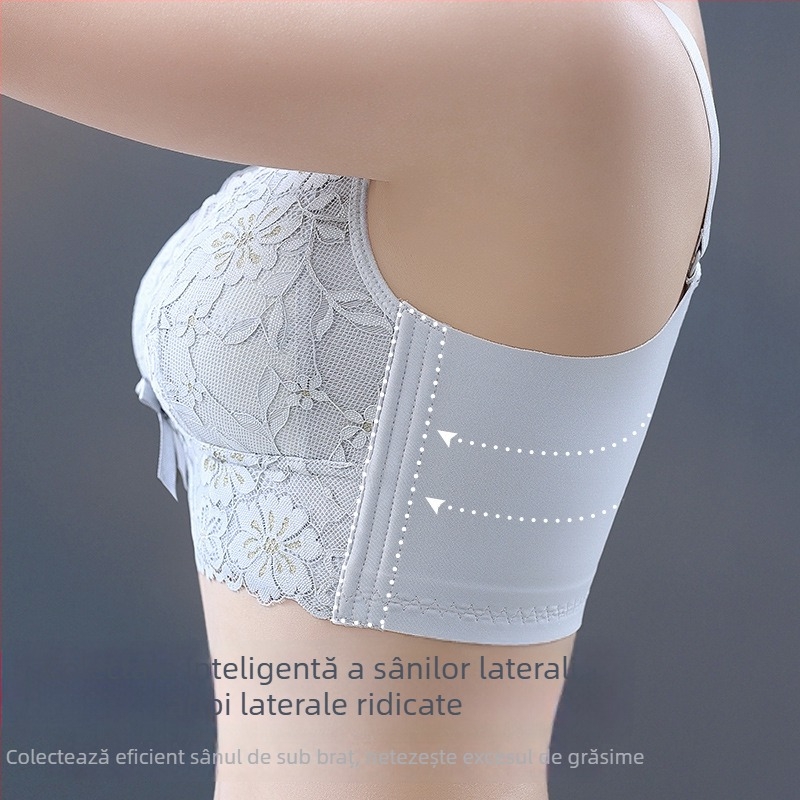 Sutien fără fir pentru busturi mari, efect de micșorare și adunare, fără bretele, cupă completă, subțire, din nylon, protecție împotriva expunerii
