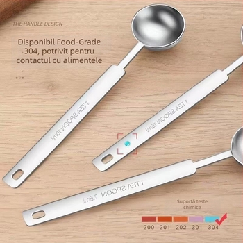 Linguriță de măsurat Yutian cu mâner lung și scară de gramaj, marcaje 5/10 g și 15 ml, pentru patiserie, design modern minimalist