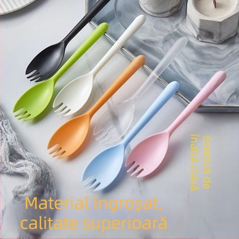 Tacâmuri de unică folosință cu mâner lung, ambalate individual, pentru grătar, bibimbap, deserturi și cupe de fructe — Material PP; Brand Unique; Funcție: Alte; Lansare: Alte