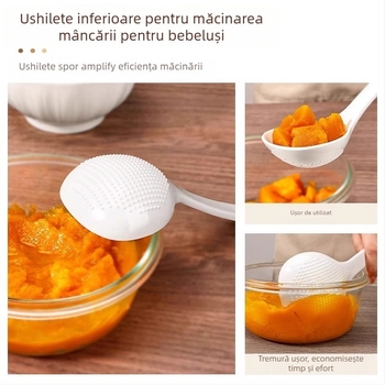 Lingură de supă mare din plastic, stil japonez, pentru gătit, PP, calitate alimentară, rezistentă la temperaturi înalte, 2 în 1 strecurător