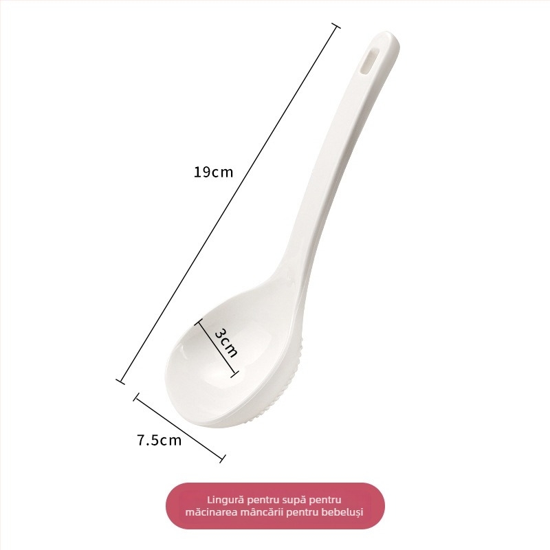 Lingură de supă mare din plastic, stil japonez, pentru gătit, PP, calitate alimentară, rezistentă la temperaturi înalte, 2 în 1 strecurător