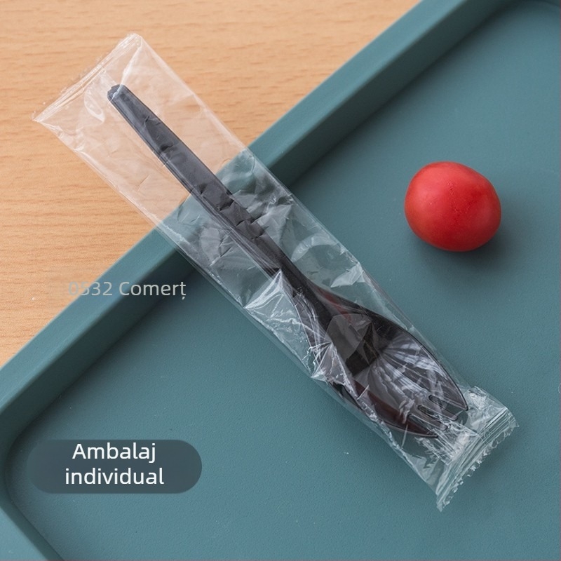 Furculiță unică pentru cartofi dulci copți, ambalată individual, din PP, groasă și rezistentă.