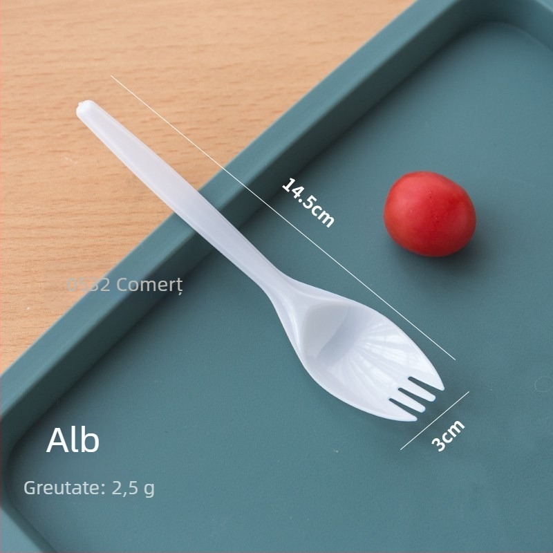 Furculiță unică pentru cartofi dulci copți, ambalată individual, din PP, groasă și rezistentă.