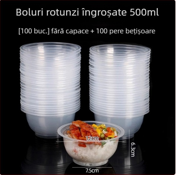 Set tacâmuri de plastic de unică folosință, 30 pachete în cutie, biodegradabil, nu este compatibil cu cuptorul cu microunde, Hanggrids