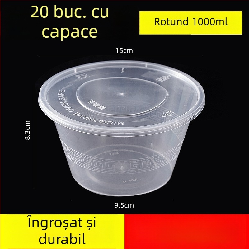 Set tacâmuri de plastic de unică folosință, 30 pachete în cutie, biodegradabil, nu este compatibil cu cuptorul cu microunde, Hanggrids