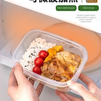 Cutie de prânz de unică folosință din PP, cu bol și bețișoare, de siguranță alimentară, biodegradabilă, pentru uz la birou