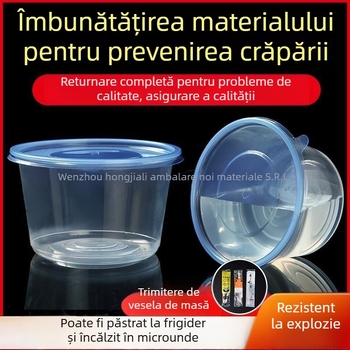 Bol de unică folosință, PP5 întărit, rezistent la temperaturi înalte, compatibil cu microunde, imprimare logo