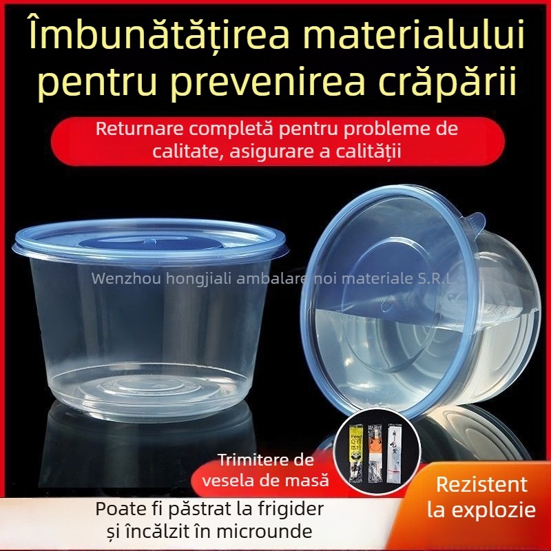 Bol de unică folosință, PP5 întărit, rezistent la temperaturi înalte, compatibil cu microunde, imprimare logo