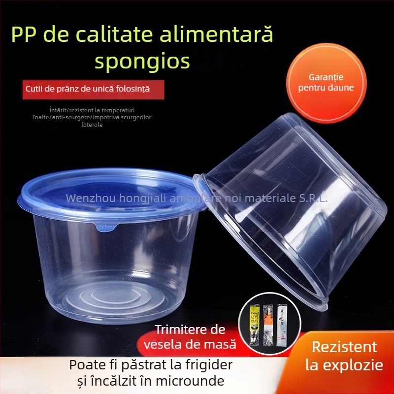 Bol de unică folosință, PP5 întărit, rezistent la temperaturi înalte, compatibil cu microunde, imprimare logo