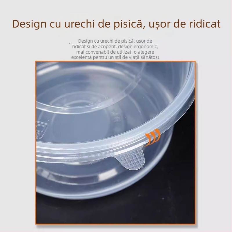 Bol de unică folosință, PP5 întărit, rezistent la temperaturi înalte, compatibil cu microunde, imprimare logo