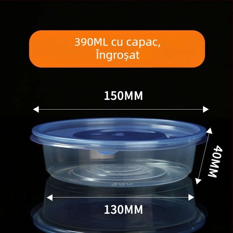 Bol de unică folosință, PP5 întărit, rezistent la temperaturi înalte, compatibil cu microunde, imprimare logo