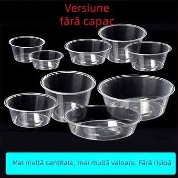Cutie de take-out fără capac, întărită, dreptunghiulară din plastic, PP-5, pachet de 50 buc, compatibilă cu cuptorul cu microunde