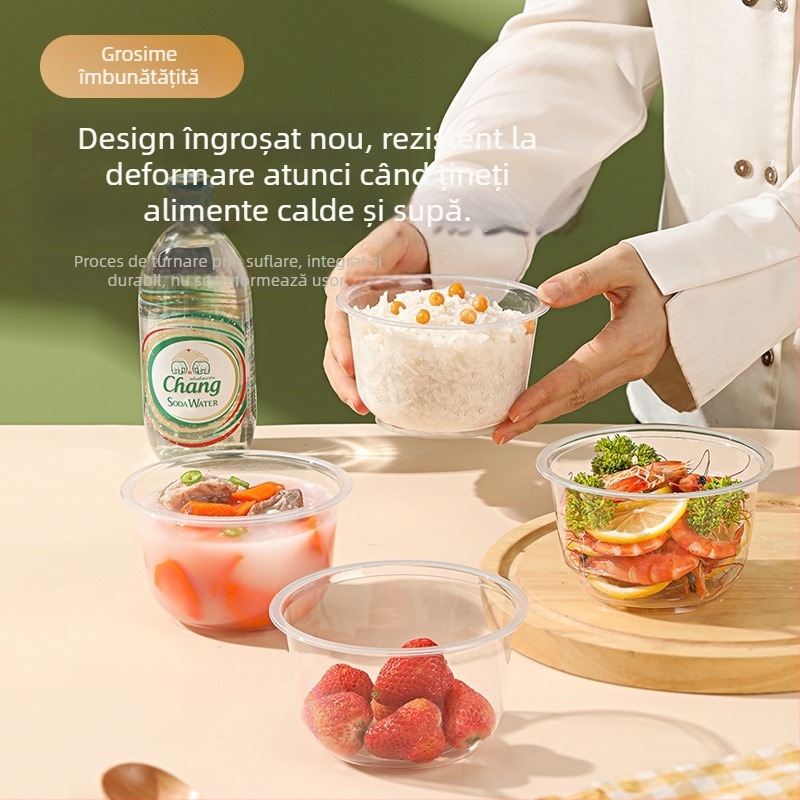 Boluri de plastic de unică folosință, formă dreptunghiulară, 401–500 ml, ambalaj 20 buc., origine Guangdong