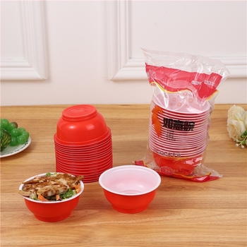 Vas de unică folosință Yongxie, rotund, 360ml, plastic, logo tipărit, personalizabil