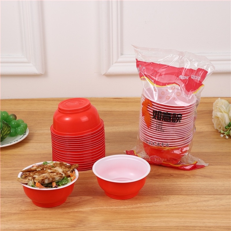 Vas de unică folosință Yongxie, rotund, 360ml, plastic, logo tipărit, personalizabil