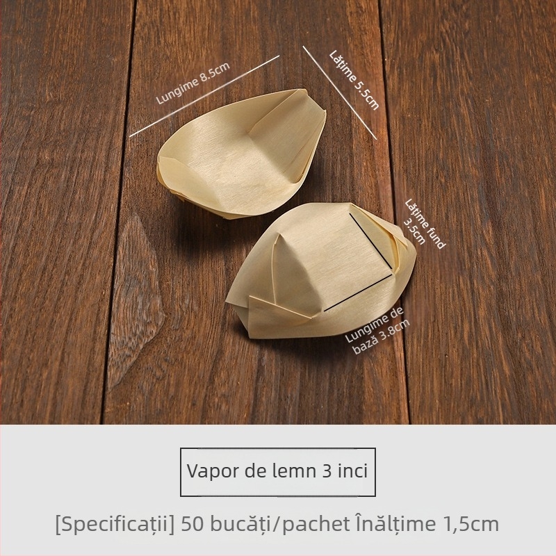 Vas de unică folosință din lemn, în formă de barcă, de Art Kitchen Creative – stil modern minimalist