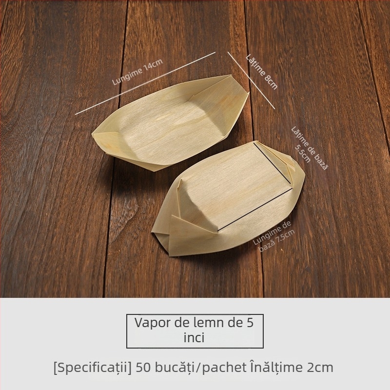 Vas de unică folosință din lemn, în formă de barcă, de Art Kitchen Creative – stil modern minimalist