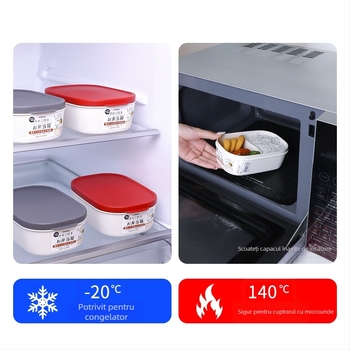 Cutie pentru prânz cu separator și menținerea prospectimii, compatibilă cu microunde, din polipropilenă, portabilă și reutilizabilă