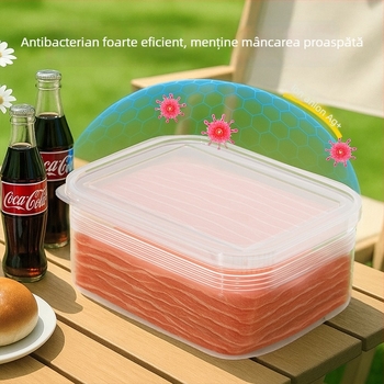 Cutie pentru prânz cu fructe, din plastic, dreptunghiulară, capacitate 3.1–4 L, compatibilă cu cuptorul cu microunde, păstrează alimentele proaspete