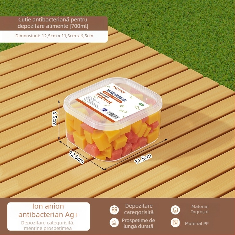 Cutie pentru prânz cu fructe, din plastic, dreptunghiulară, capacitate 3.1–4 L, compatibilă cu cuptorul cu microunde, păstrează alimentele proaspete