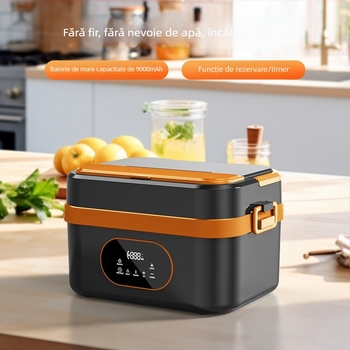Elebest HC01 Cutie electrică pentru prânz, 1,3–1,5 L, alimentare USB 60W, interior din oțel inoxidabil, autoîncălzire cu liner detașabil