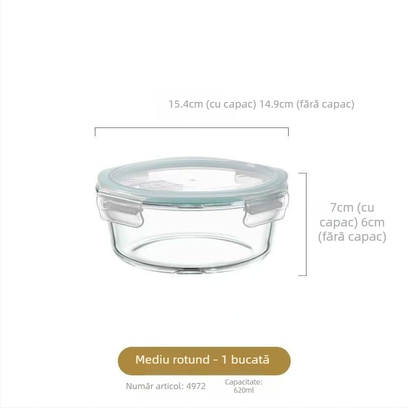 Jiayi cutie de prânz din sticlă borosilicat de înaltă rezistență, compatibilă cu microunde, formă pătrată, capacitate 800–1000 ml