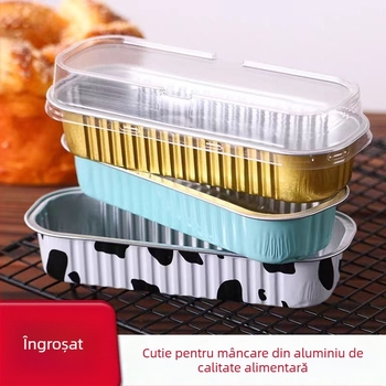 Cutie de unică folosință din folie de aluminiu pentru coacere, dreptunghiulară, capacitate 200 ml, personalizabilă, marcă Hong Kong Long