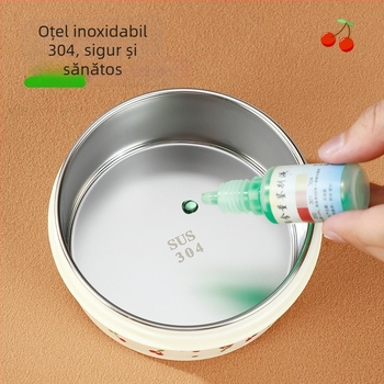 Cutie de prânz izolată din oțel inoxidabil 304, cu capac, compatibilă cu cuptorul cu microunde, 301-500 ml