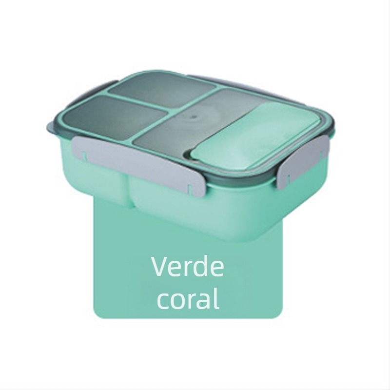 Cutie de prânz din plastic PP, cu separator etanș, compatibilă cu microundele, dreptunghiulară, un singur strat, capacitate 1–2 L, pentru adulți.