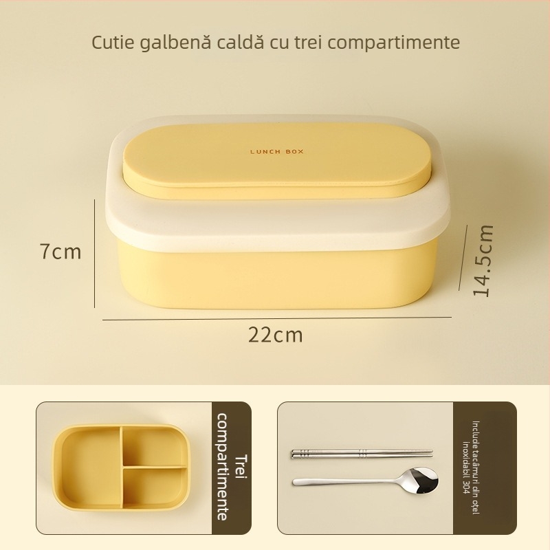 Cutie de prânz din silicon, alimentară, formă rotundă, strat unic, menține cald, capacitate sub 300 ml
