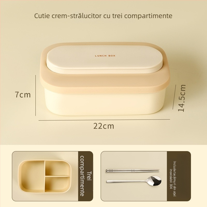 Cutie de prânz din silicon, alimentară, formă rotundă, strat unic, menține cald, capacitate sub 300 ml
