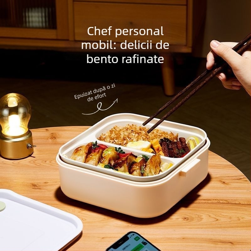 Cutie de prânz electrică cu încălzire fără apă, izolație cu două compartimente, capacitate ≤1 L, controlul temperaturii
