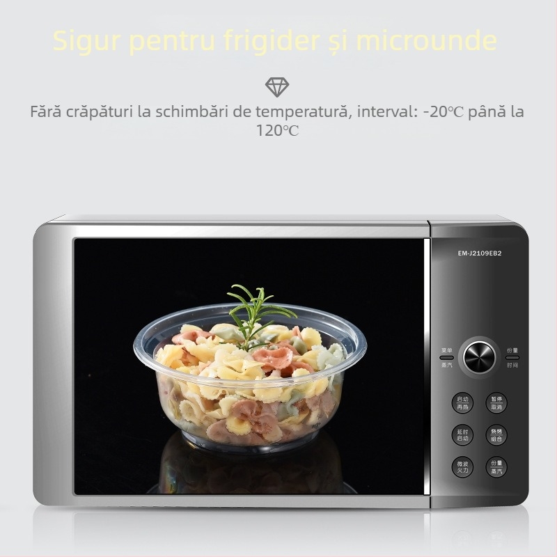 Vas de unică folosință din plastic, rotund, transparent, aproximativ 300 ml, pachet de 12 buc