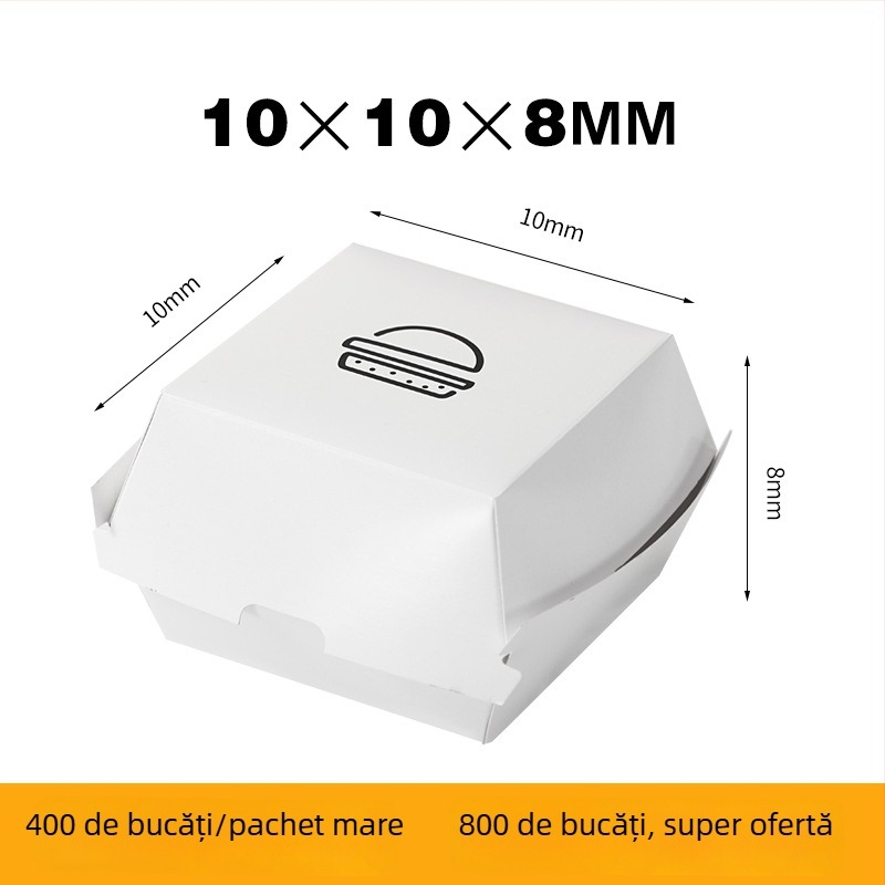 Cutie hamburger pentru livrare (Hârtie; Grosime; De unică folosință; Imprimare logo disponibilă; Personalizare prin agent)