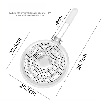 Pad de vas din oțel inoxidabil, dublu strat, structură cu țeavă circulară, izolație termică și protecție împotriva arsurilor, imprimare logo disponibil