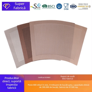 Placă rotundă pentru masă în formă de ventilator, material PVC, culoare solidă, formă neregulată, stil modern minimalist, non-biodegradabil