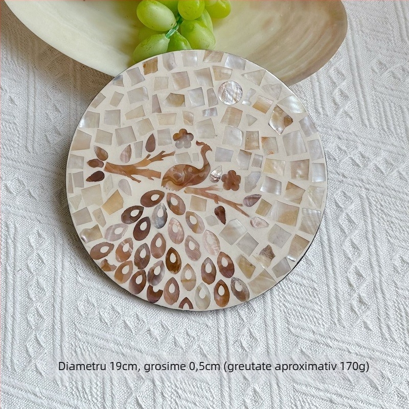 Covoraș de masă din lemn, rotund, stil Nordic, biodegradabil