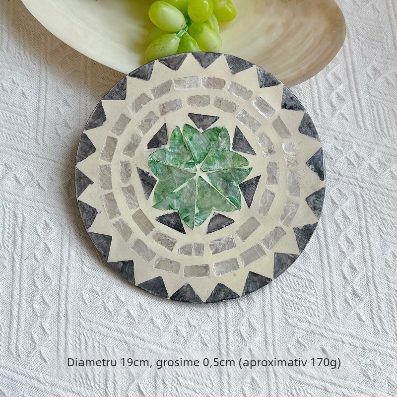 Covoraș de masă din lemn, rotund, stil Nordic, biodegradabil