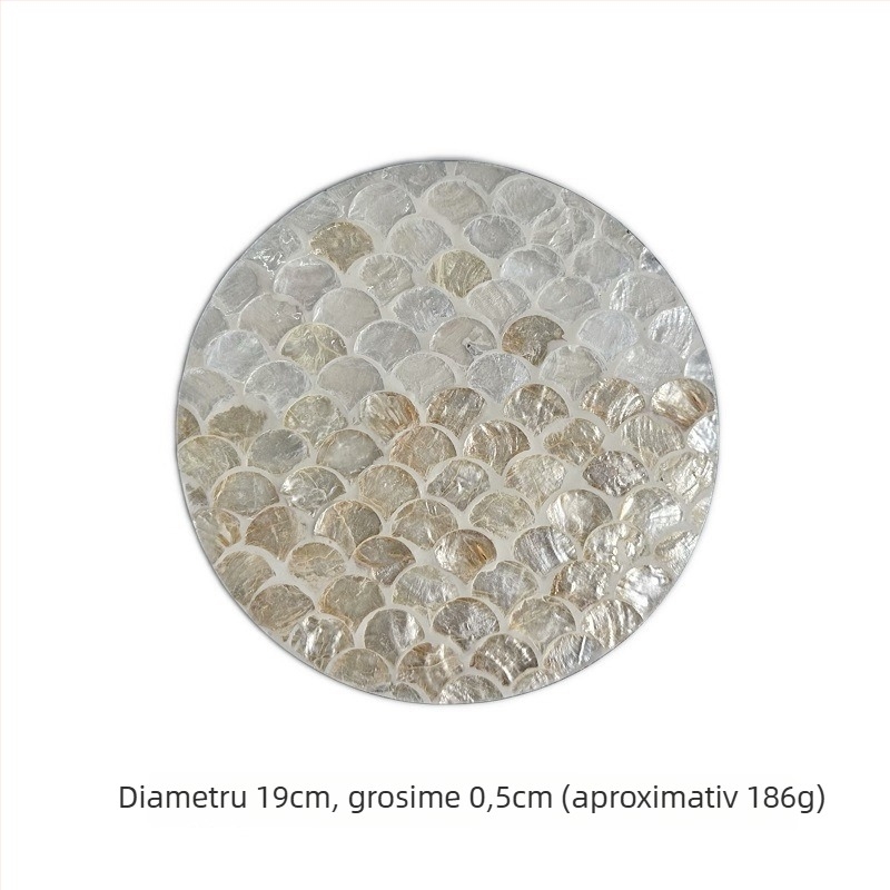 Covoraș de masă din lemn, rotund, stil Nordic, biodegradabil