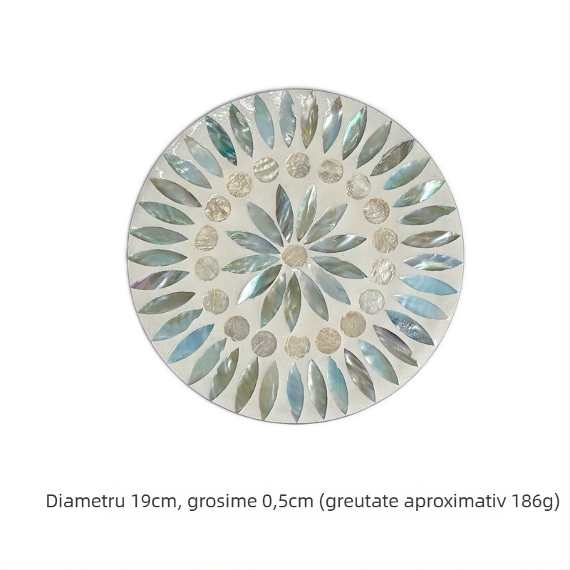 Covoraș de masă din lemn, rotund, stil Nordic, biodegradabil